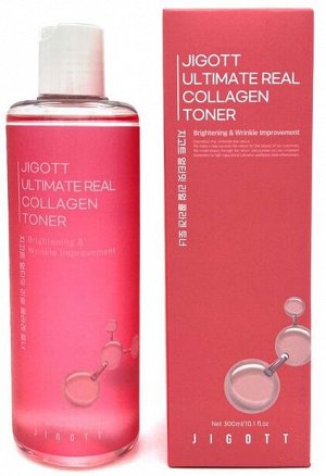 Тонер для лица омолаживающий с коллагеном Jigott Ultimate Real Collagen Toner 300мл