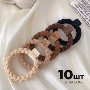 Резинки для волос, набор 10 шт.
