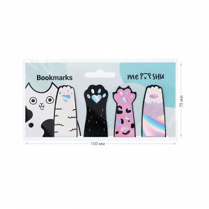 Закладки магнитные для книг, 4шт., MESHU "Paws", стильный аксессуар для книг