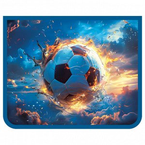 Папка для тетрадей, 1 отделение, А5, ArtSpace "Football", пластик, на молнии, для любителей спорта