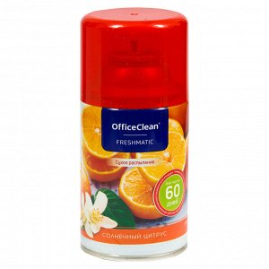 Сменный баллон для освежителя воздуха "Солнечный цитрус",  OfficeClean, сухое распыление, 250мл, свежий запах