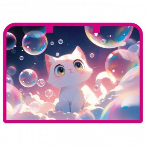 Папка для тетрадей, 1 отделение, А5, ArtSpace "Soap bubbles", пластик, на молнии, яркий аксессуар