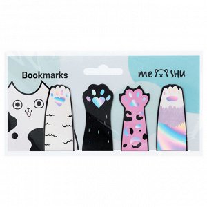 Закладки магнитные для книг, 4шт., MESHU "Paws", стильный аксессуар для книг