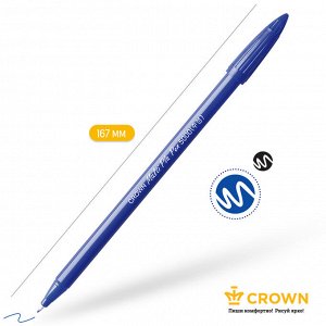 Ручка капиллярная Crown "MultiPla", синяя, 0,3мм, для точных записей,1 шт