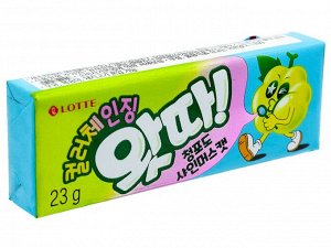 Резинка жевательная КОРЕЯ * WHATTA GREEN GRAPE, пластинки, 23г