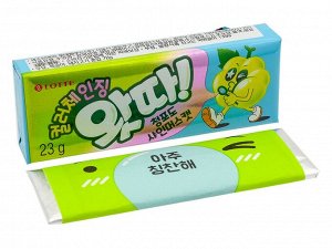 Резинка жевательная КОРЕЯ * WHATTA GREEN GRAPE, пластинки, 23г