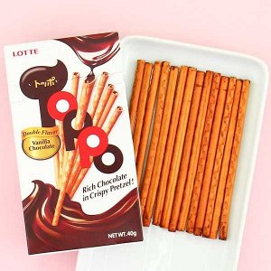 Палочки бисквитные "ТОППО" с ванильной начинкой, Thai Lotte, 40г.