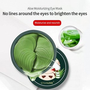 Патчи гидрогелевые Sersanlove ALOE Rehygrating Eye Mask. 60шт.90гр.30пар. Содержат экстракт АЛОЕ и восстанавливающий комплекс растительных экстрактов. Снимают усталость и раздражение.