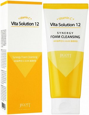 Пенка для лица Очищающая с витамином C Jigott Vita Solution 12 Synergy Foam Cleansing 180мл