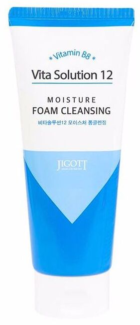 Очищающая пена для лица с витамином B8 Jigott Vita Solution 12 Moisture Foam Cleansing 180мл