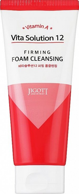 Очищающая пена для лица с витамином A Jigott Vita Solution 12 Firming Foam Cleansing 180мл