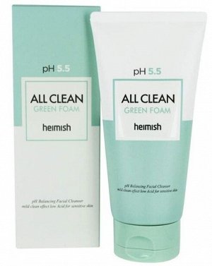 Слабокислотный гель для умывания Heimish pH 5.5 All Clean Green Foam 150мл