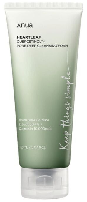 Пенка-скраб с кверцетинолом для очищения пор Anua Heartleaf Quercetinol Pore Deep Cleansing Foam 150мл