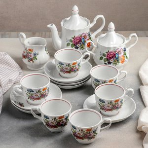 Сервиз чайный «Букет цветов», 15 предметов