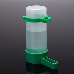 Поилка/кормушка для птиц 4 х 12 см, 140 мл, зелёная
