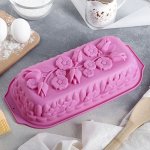 Форма для выпечки 17х32х7 см &quot;Хлеб. Цветы&quot;, цвет МИКС