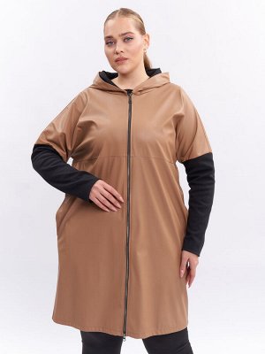 Пальто кожаное PL10209BRW19