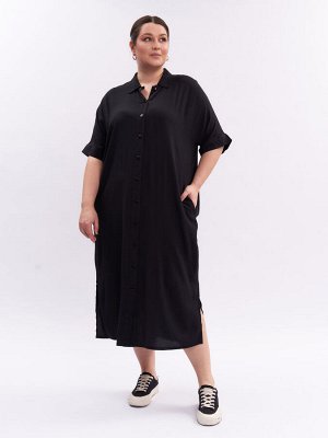 Платье-рубашка PP46048BLK01