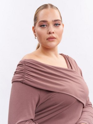 Лонгслив с драпировкой LN00503BRW19