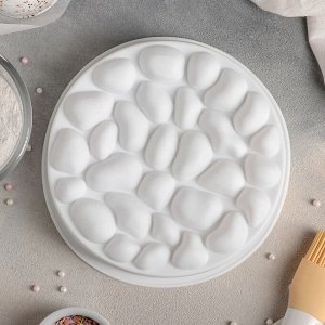 Форма силиконовая для муссовых десертов и выпечки Доляна «Камешки», 19,5?5,5 см, цвет белый
