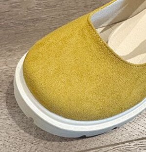 Женские туфли с толстым каблуком и пряжкой, синие