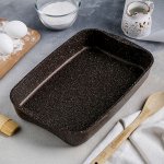 Противень, 33,5?22?5,5 см, антипригарное покрытие, цвет кофейный мрамор
