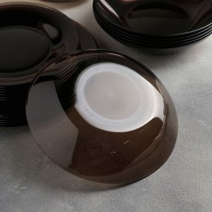 Сервиз столовый «Амбьянте», 19 предметов, цвет коричневый