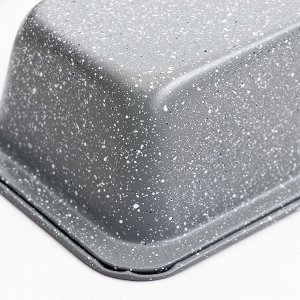 Форма для выпечки Доляна «Мрамор. Хлеб», 33x14x7 см, антипригарное покрытие, цвет серый