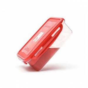 Пластиковый контейнер Oursson, CP1103S/RD, красная крышка, 1,1 л, прямоугольный