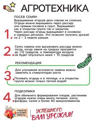 Семена Огурец "Засолочный", 0,5 г