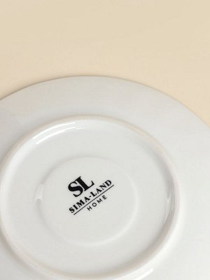 Чайный сервиз SL Home «Гарда», 12 предметов: 6 чашек 200 мл, 6 блюдец d=15 см, белый с серебром
