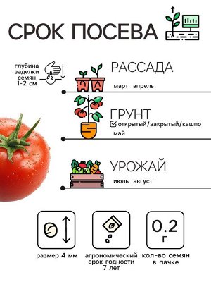 Семена Томат "Сибирский скороспелый", 0,2 г