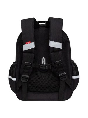Рюкзак школьный Grizzly, 36x28x20, каркасный, чёрный, RAz-586-15_1