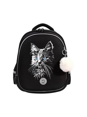 Рюкзак школьный Grizzly, 36x28x20, каркасный, чёрный, RAz-586-15_1