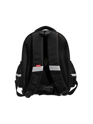 Рюкзак школьный Grizzly, 36x28x20, каркасный, чёрный, RAz-586-15_1