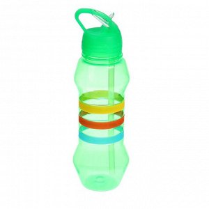 Фляжка-бутылка «Три полоски», 750 мл, зелёная