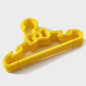 FoodVibes Плечики - вешалки для одежды Доляна, 28.5x0.4x14.5 см, 10 шт., детские, жёлтые