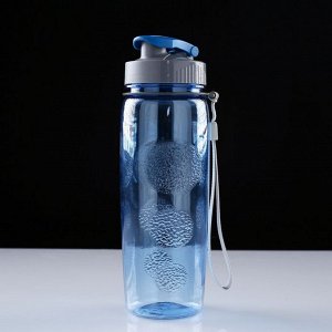 Бутылка для воды 600 мл, с ремешком, микс