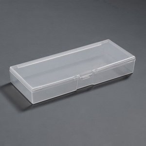Бокс для хранения, с крышкой, 14x6x2 см, прозрачный
