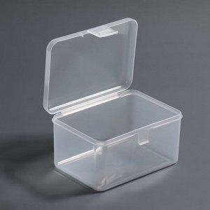 Бокс для хранения, с крышкой, 6.5x12x9 см, прозрачный