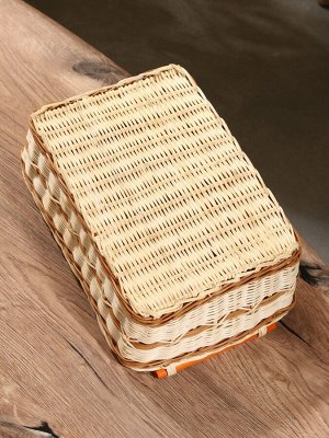 Корзина плетёная, 30x22x11 см, ротанг