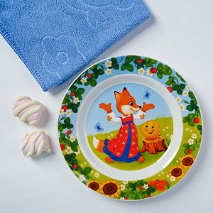 Набор детской посуды «Солнышко»: кружка 250 мл, тарелка ? 17 см, полотенце 15 ? 15 см