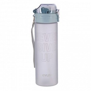 Бутылка для воды "Never Give Up", 600 мл, матовая, микс, 8х8х25 см
