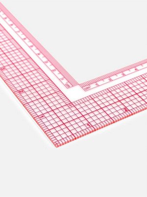 Линейка для кроя и шитья, премиум, 21.5x21.5 см, s=1.5 мм