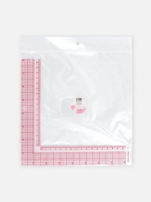 Линейка для кроя и шитья, премиум, 21.5x21.5 см, s=1.5 мм