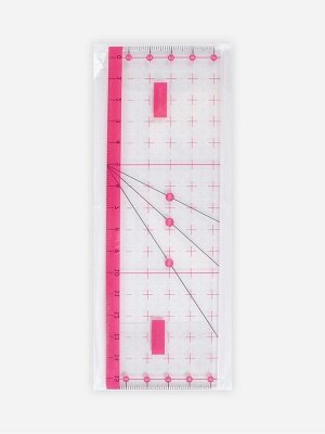 Линейка для квилтинга и пэчворка, 15x5 см, розовая