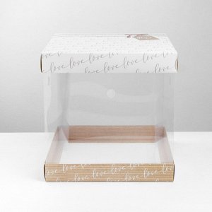 Складная коробка под торт «Тебе», 30 x 30 см