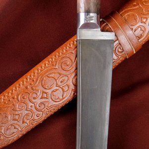 Нож Пчак Шархон - орех, сухма, пуговица, гарда олово У8 (13-14 см)