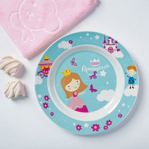 Набор детской посуды «Принцесса»: кружка 250 мл, тарелка Ø 17 см, полотенце 15 x 15 см