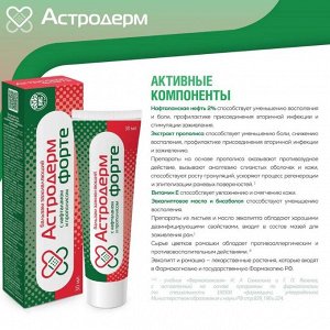 Бальзам для тела "Астродерм-форте заживляющий" с нафталином и прополисом 30мл.